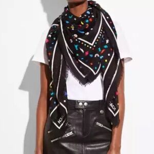 Coach Monogram Icons Oversized Square Bandana